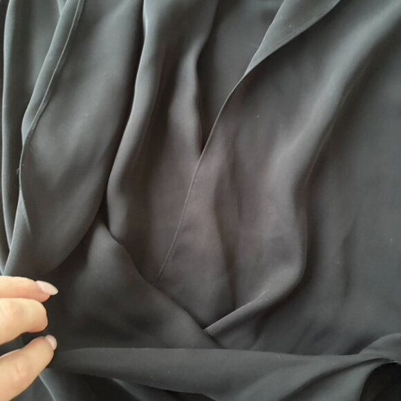 Rag & Bone cross over blouse Black silk - Picture 6 of 9